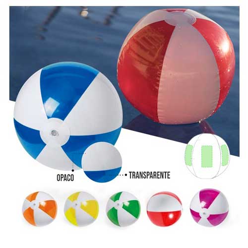 pelota inflable bicolor